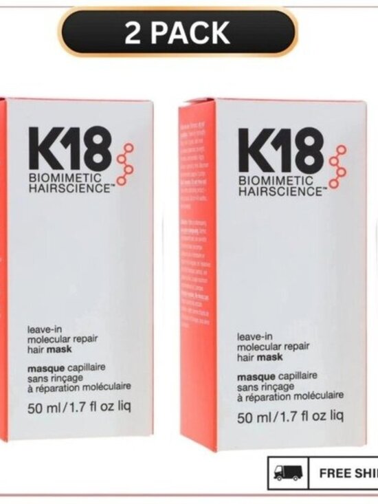 K18 Other - K18 Molecular Repair Hair Mask 2 Pack 50ml Each Leave-In Treatment